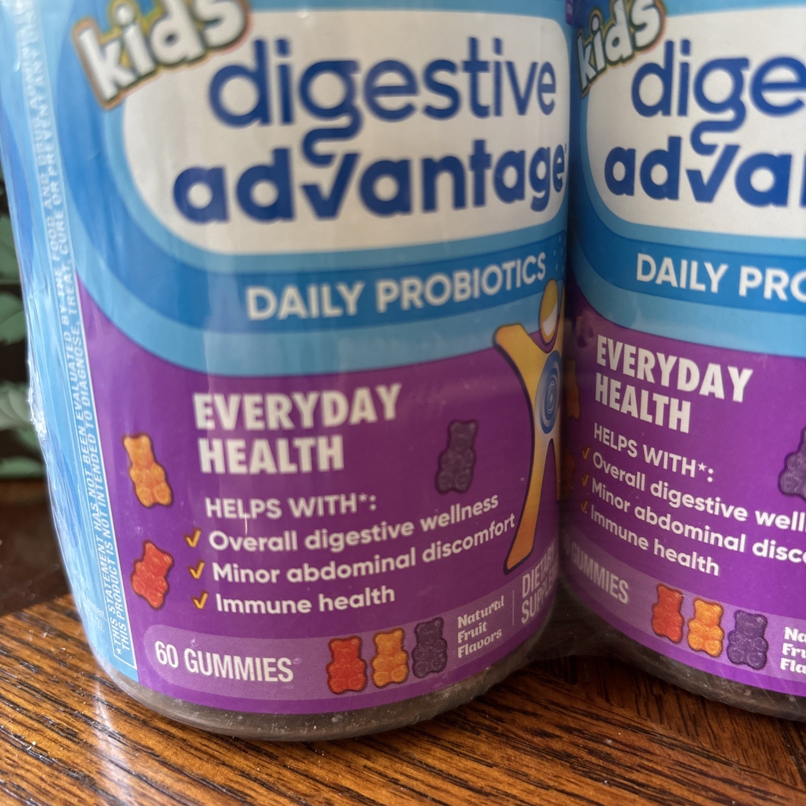 2 Pack Digestive Advantage Daily Probiotic – 60 Count Gummies Kids 12/26