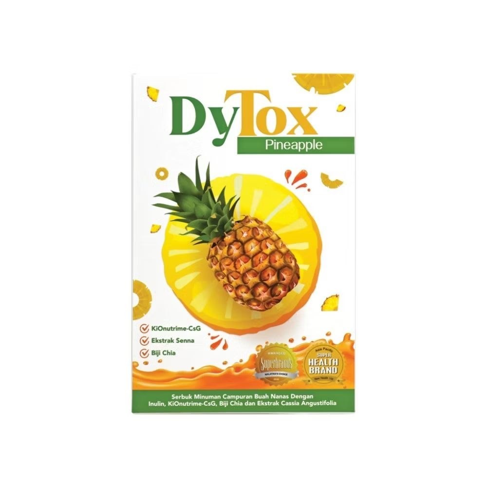 DyTox Pineapple Drink Mixed with Senna Chia Inulin 10 Sachets Digestive Support