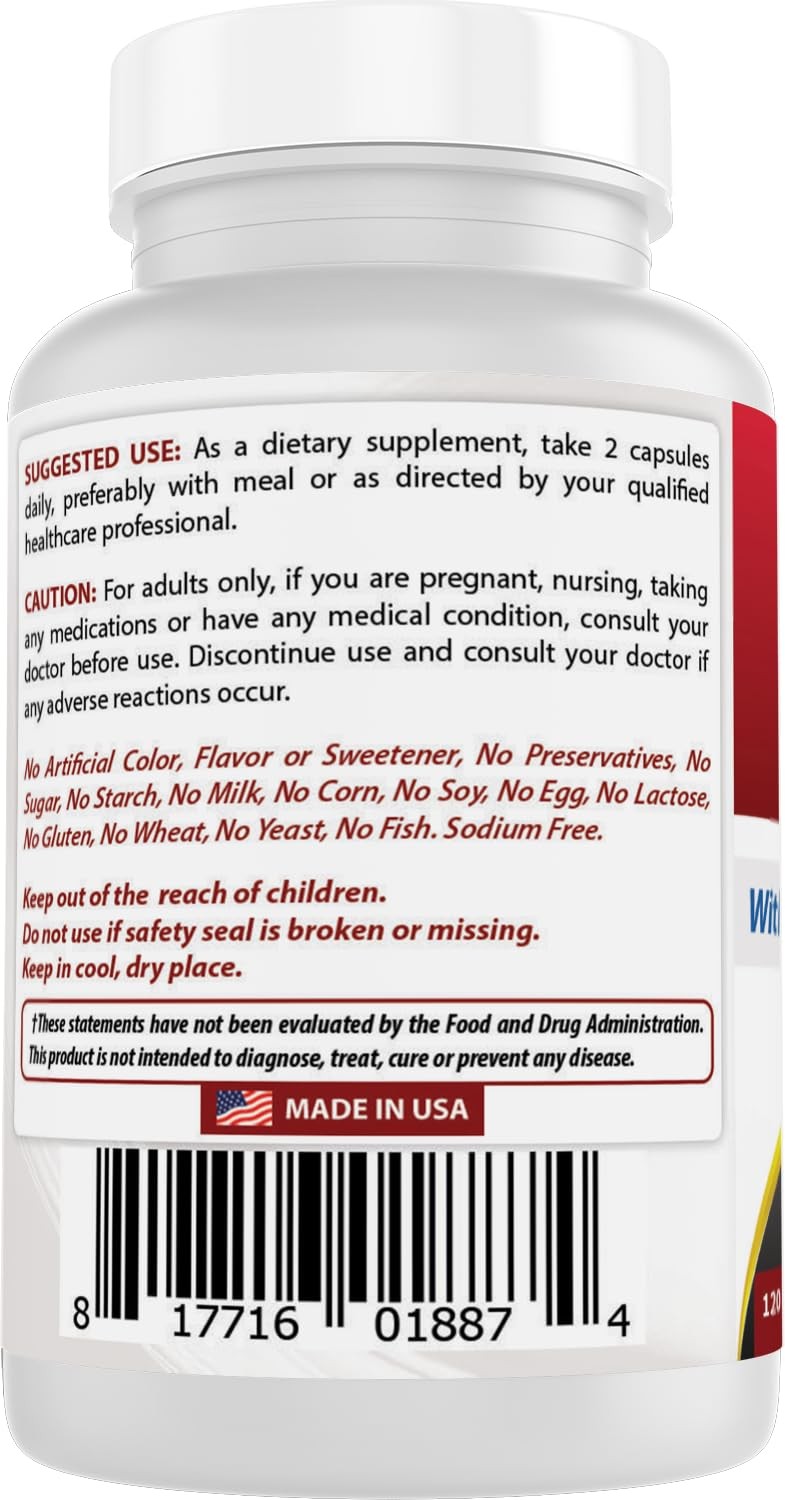 Saw Palmetto 10:1 Extract Prostate Supplements for Men – 120 Capsules