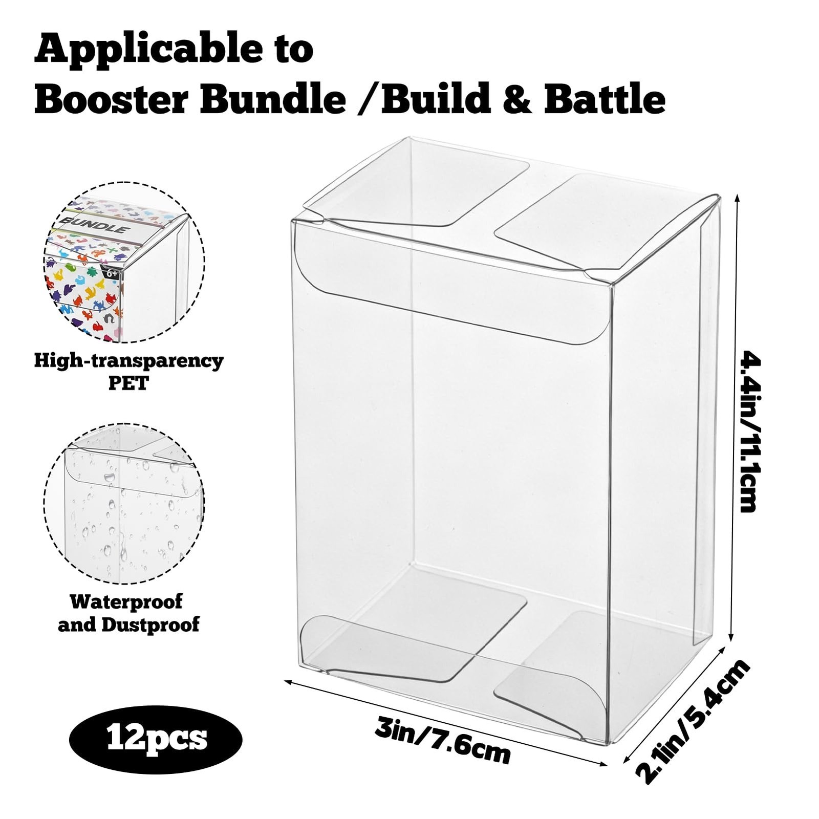 12 PCS Protector Box for Booster Bundle/Build and Battle, Booster Bundle Case…