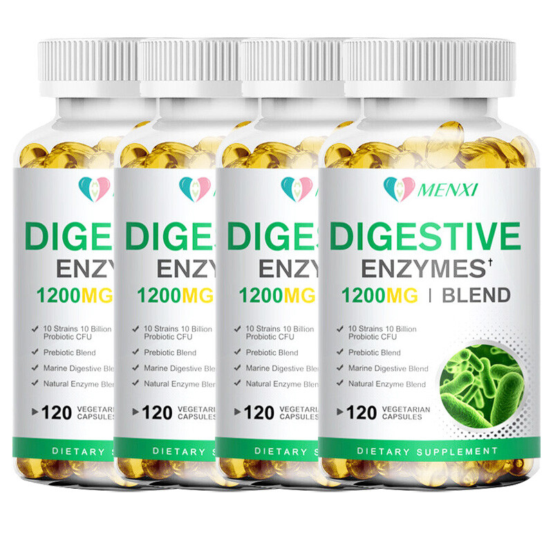 120 Digestive Enzymes w/ Prebiotic & Probiotics , Constipation& Bloating Relief