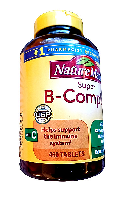 Nature Made Super B-Complex with Vitamin C & Folic Acid, 460 tablets EXP 01/2025