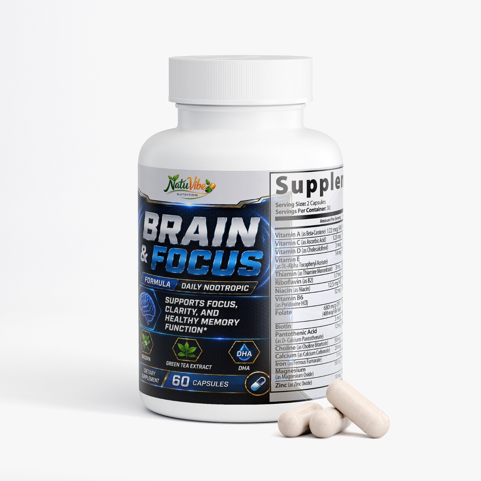 Brain Absolute Focus Supplement – #1 Nootropic For Focus, Energy, Memory+