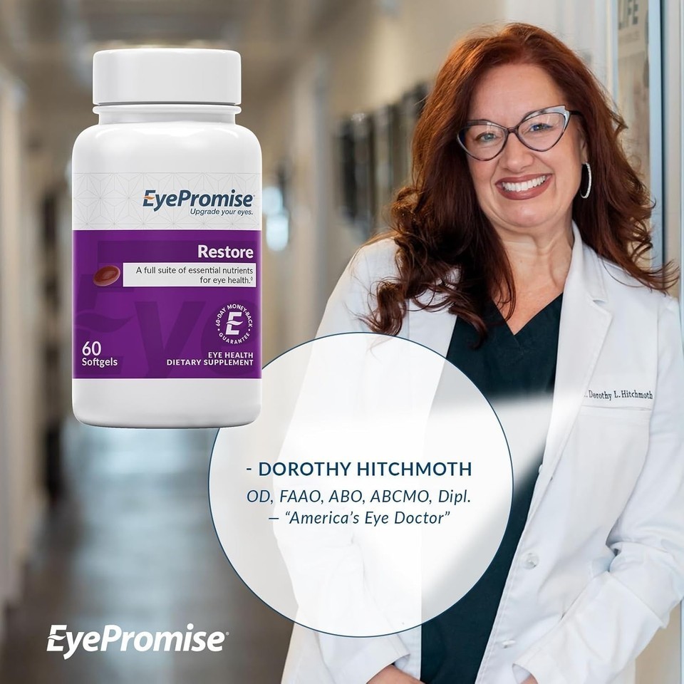 Pack of 2 EyePromise Restore Macular Health Supplement 180 Softgels NEW