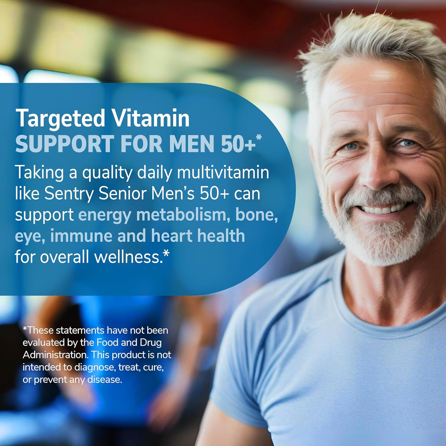 Sentry Senior Men 50Plus Tablets, White Unscented 100 Count