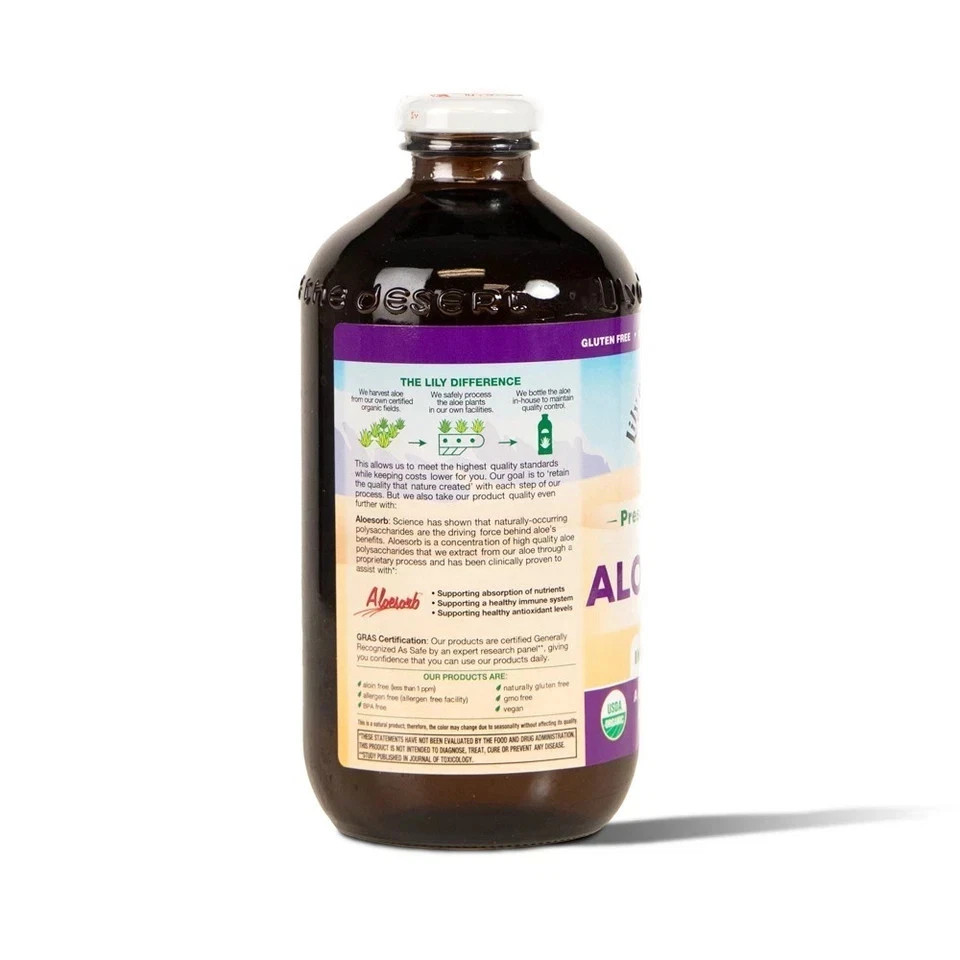 Aloe Vera Juice – Inner Fillet Preservative Free 32 fl. oz Each (Pack of 3)