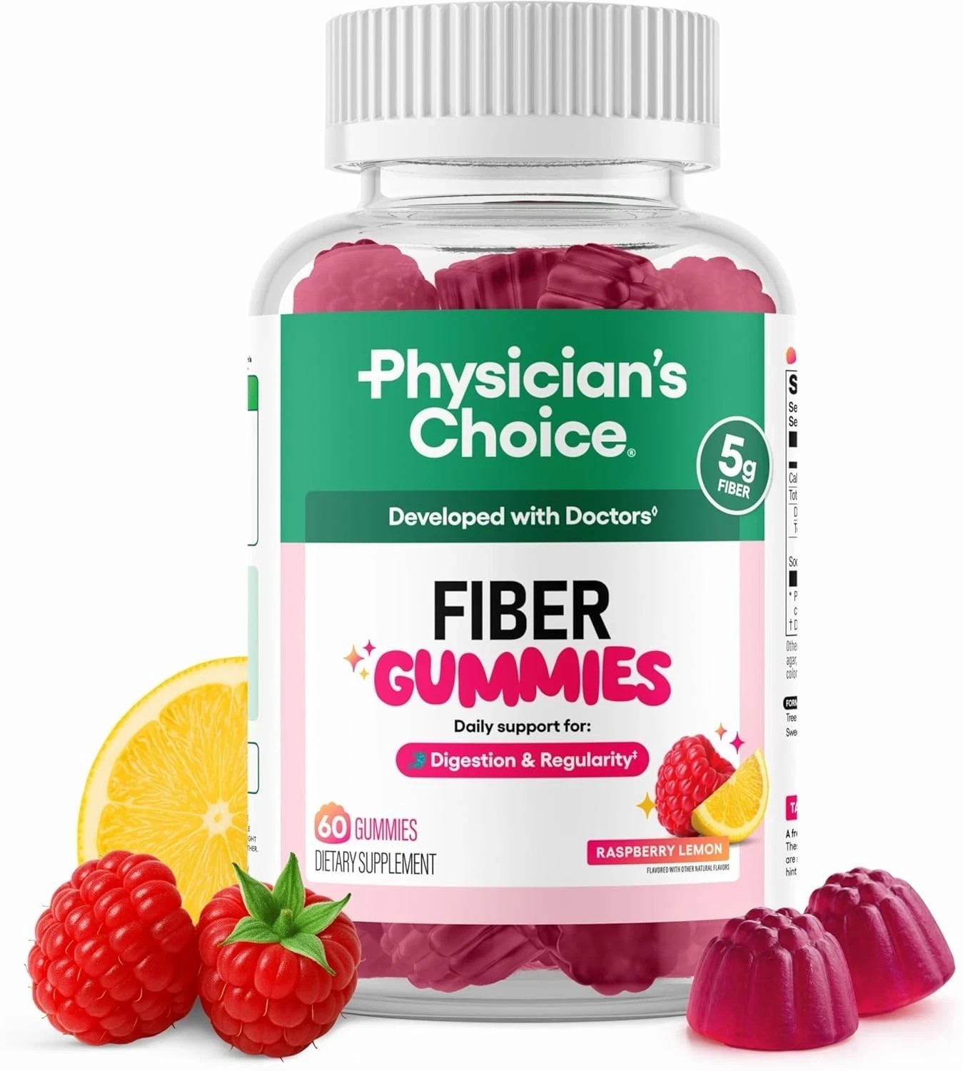Physician’s Choice Fiber Gummy Vitamins designed for Digestive Wellness &