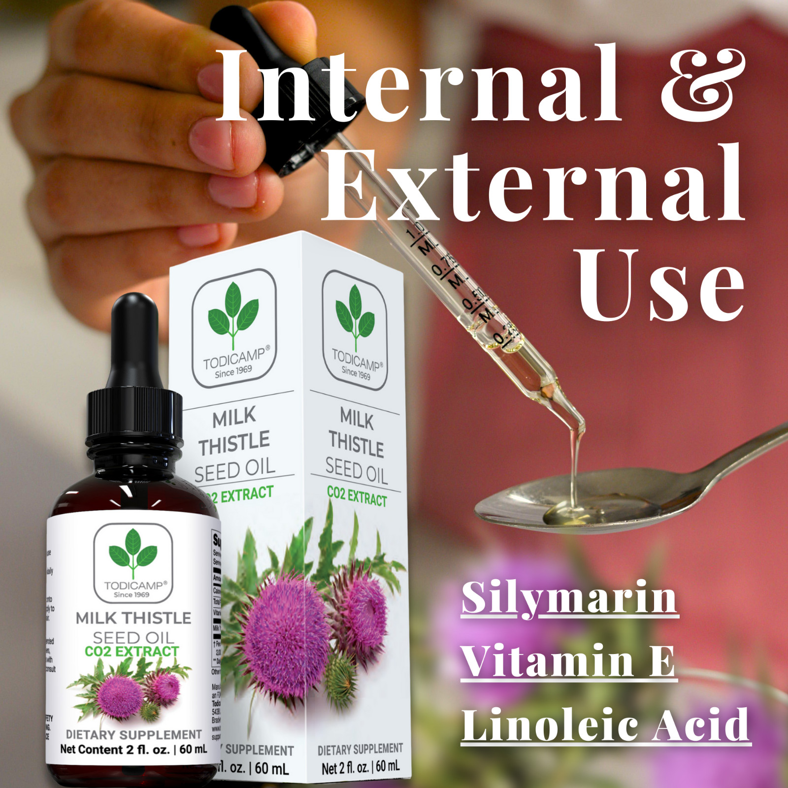Organic Milk Thistle Seed Oil by TODIC – 100% Cold Pressed Milk Thistle Oil