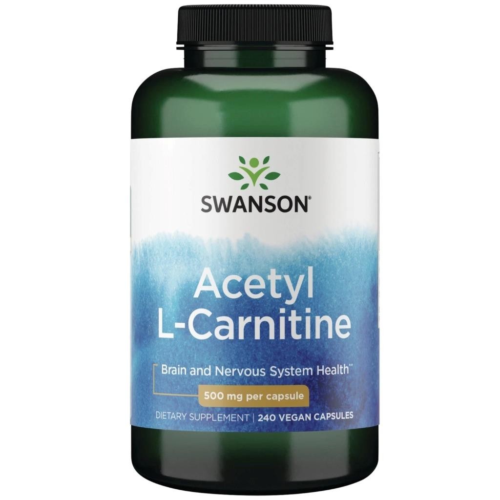 Swanson Premium Acetyl L-Carnitine Antioxidant Protection 500mg, 240 Veg Caps