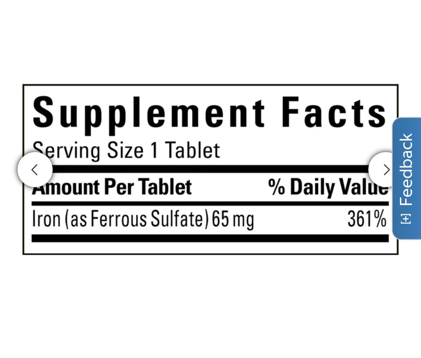 NEW Nature Made Iron 65 mg – 365 Tablets Dietary Supplement EXP 6/2028