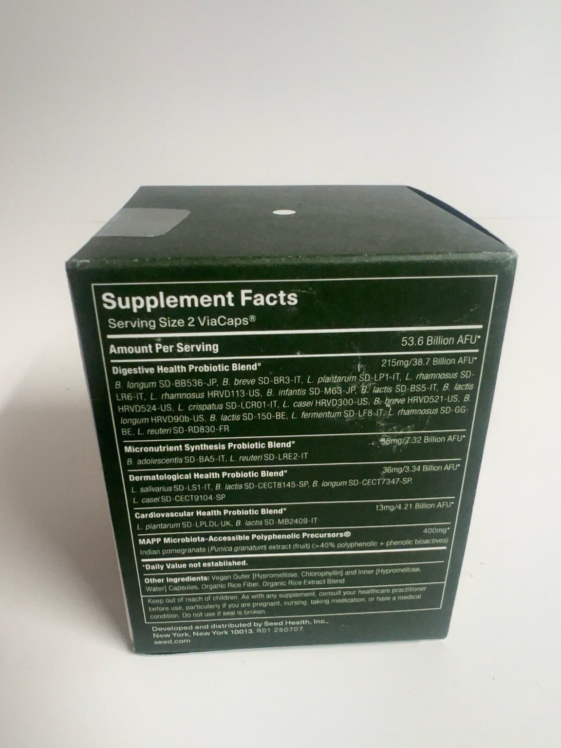 Seed DS-01 Daily Synbiotic Probiotic Prebiotic 60 Capsules 30 Day Supply Sealed