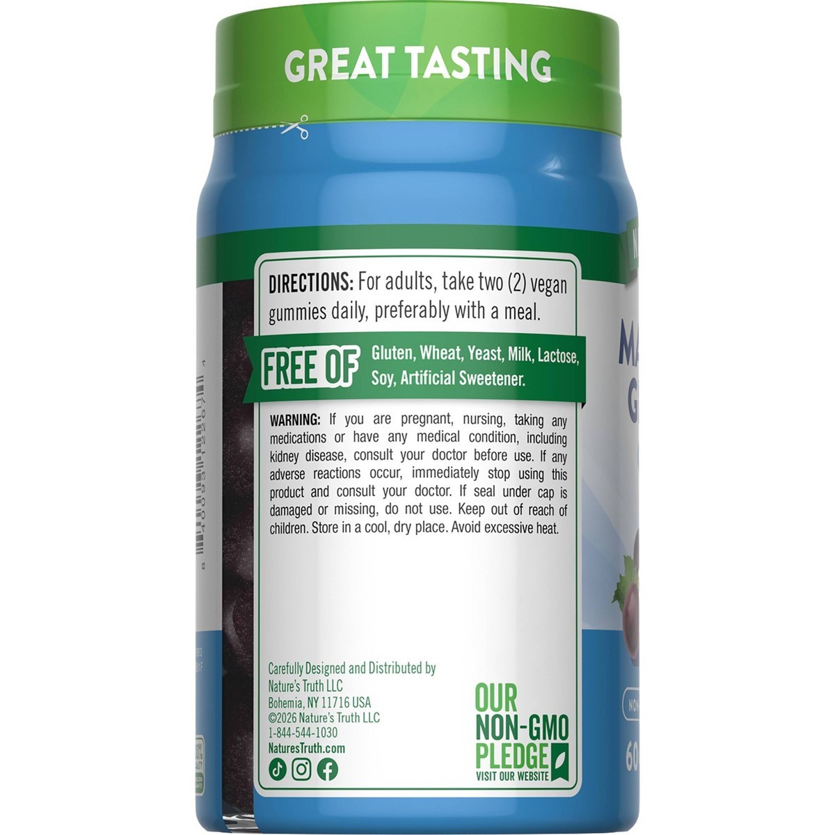 Natures Truth Magnesium Glycinate Dietary Vegan Supplements Gummies – 60ct