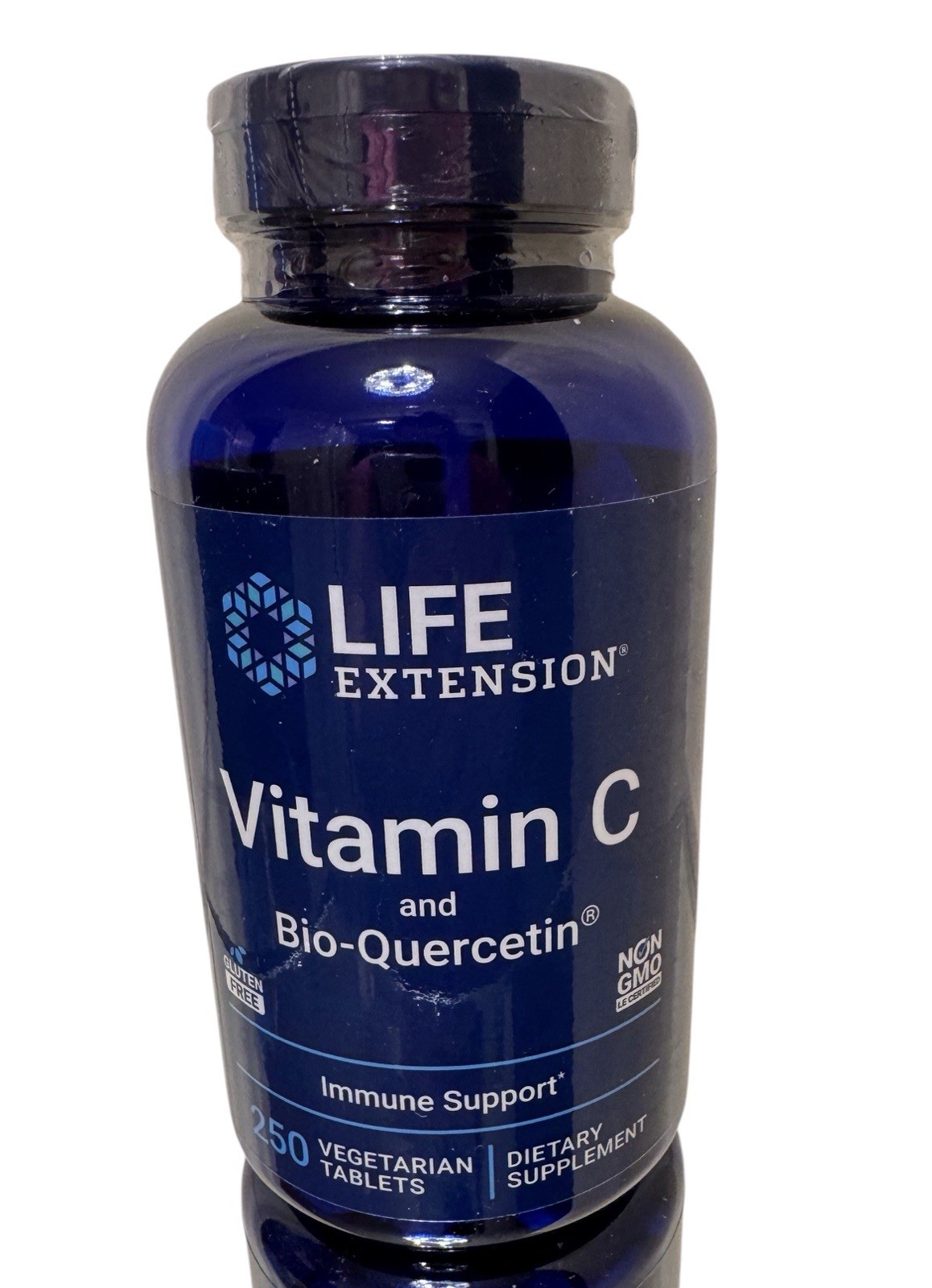 Life Extension Vitamin C and Bio-Quercetin, 250 vegetarian tablets NEW +Free-Bee