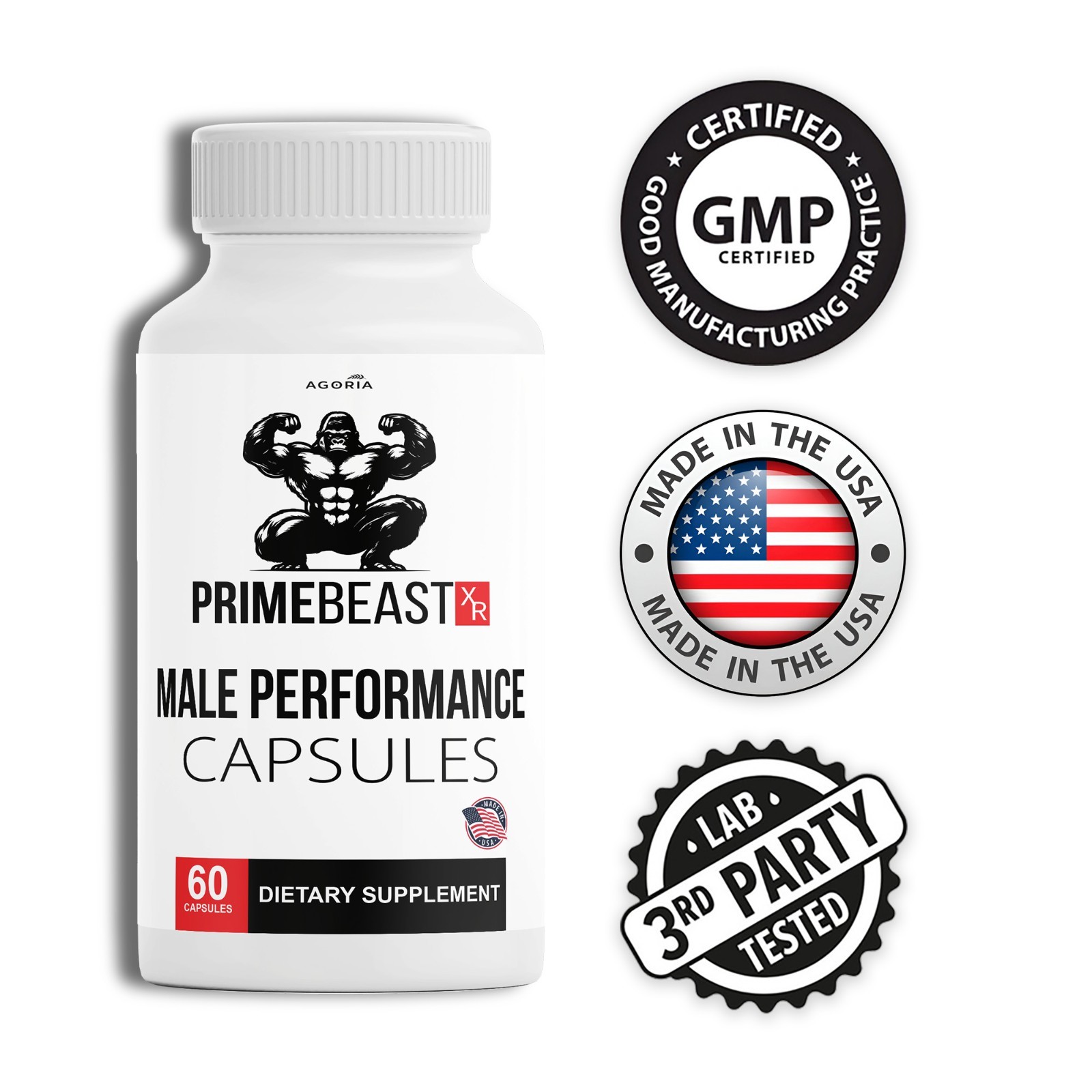 ( 1 Pack ) Prime Beast Capsules, Prime Beast XR Male Support Capsules