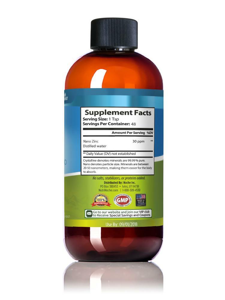 NutriNoche Liquid Zinc Liquid – Colloidal Minerals – BEST Zinc Supplement
