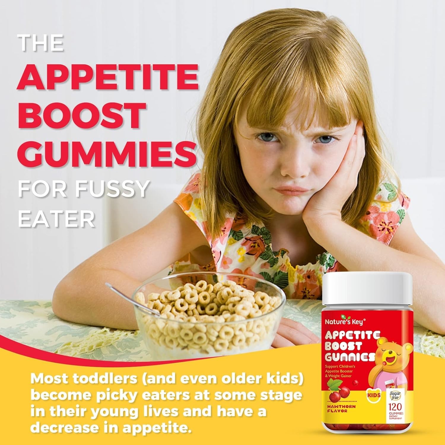 Appetite Booster Gummies for Kids 2 Packs Appetite Stimulant Hawthorn Flavor