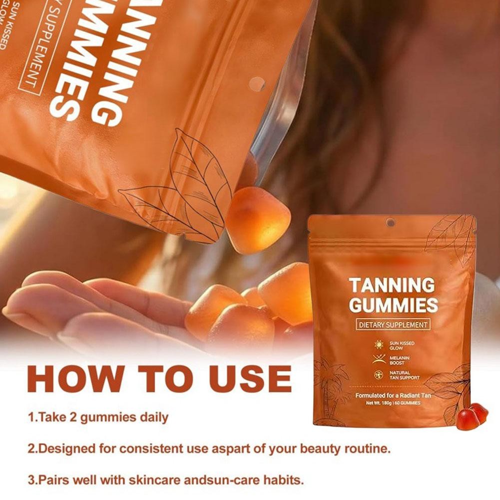 Daily Tanning Gummies Vitamin Blackening Gummies – Enhance Skin Melanin US