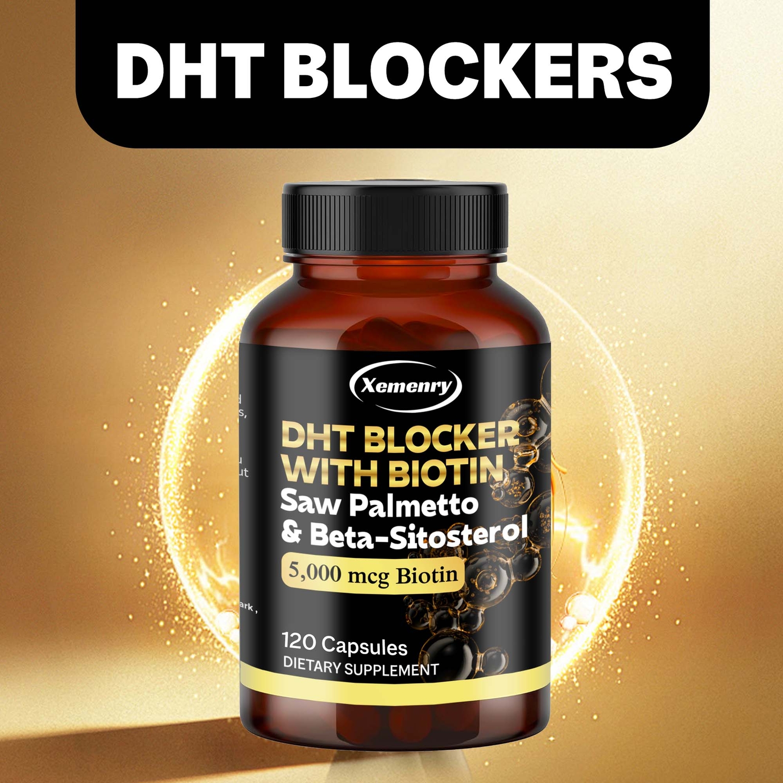 DHT Blocker Capsules – Saw Palmetto, Biotin,Beta-sitosterol – Boosts Hair Growth