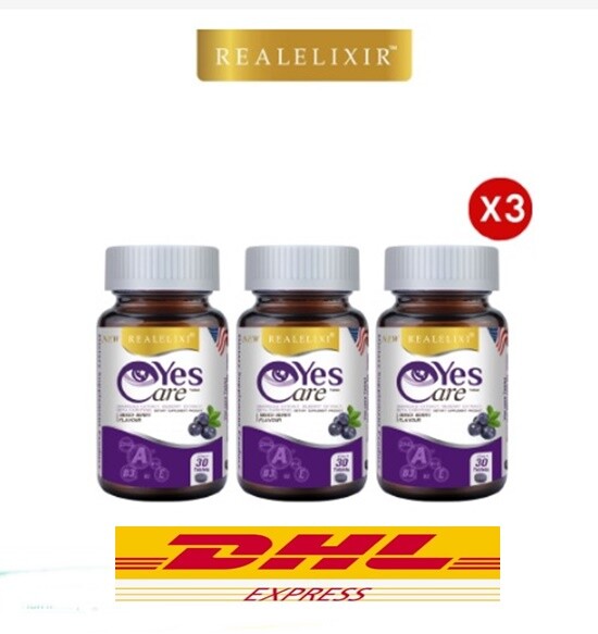 3x Real Elixir Yes Care eye care dietary supplement marigold extract lutein