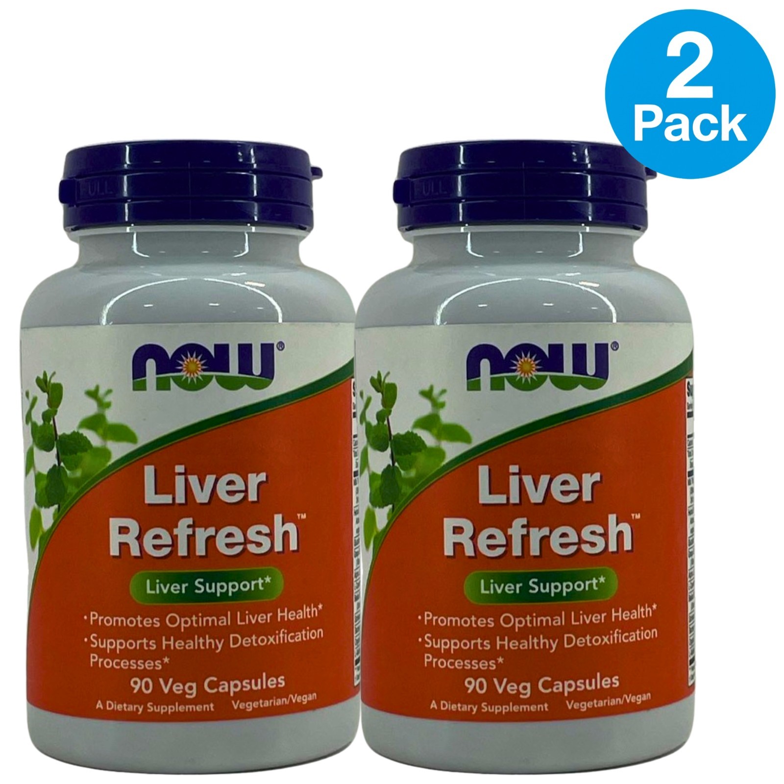 NOW Foods Liver Refresh 90 Veg Capsules 2 Pack Exp 04/2027