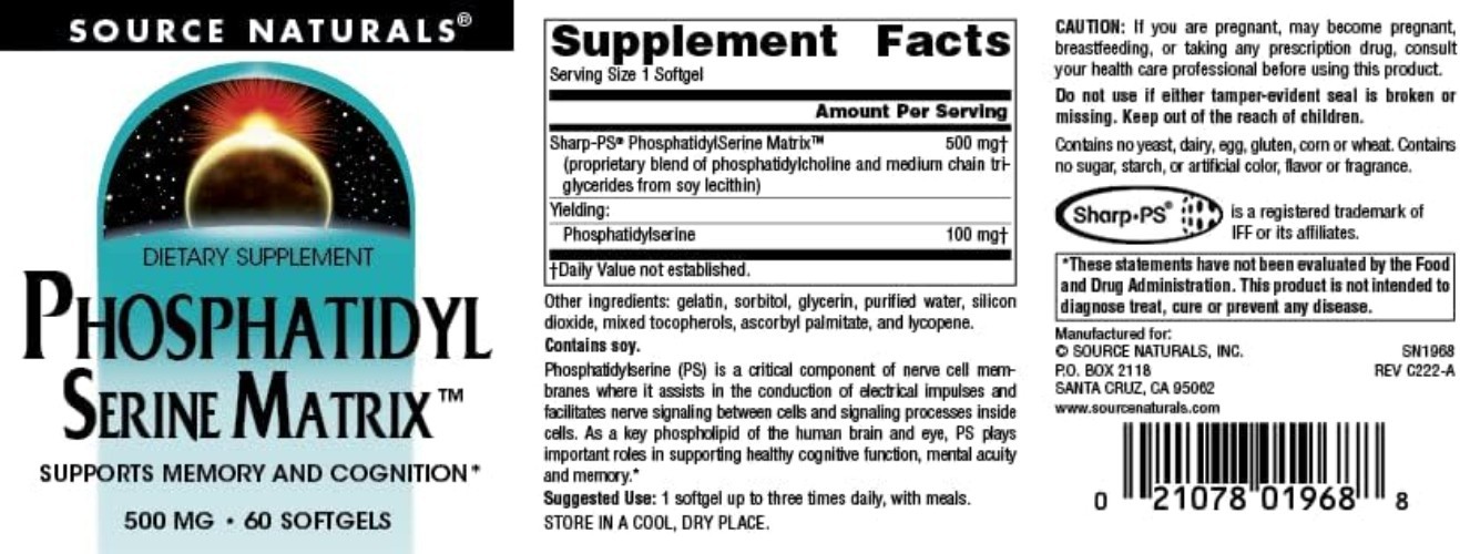 Ultra-Efficient 500mg Phosphatidyl Serine Softgels – Improve Memory & Focus
