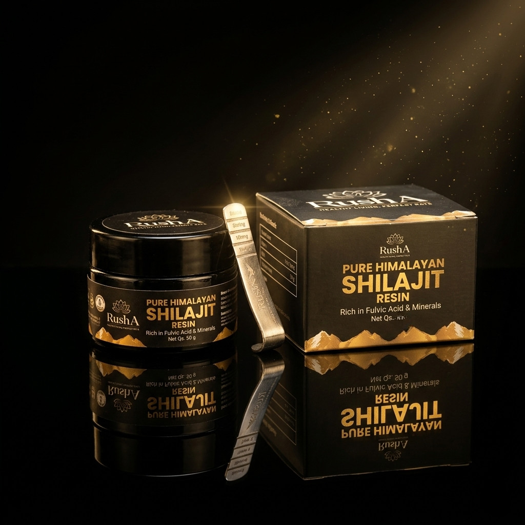 Rusha Pure Himalayan Shilajit Resin 30g | Rich in Fulvic Acid & Minerals