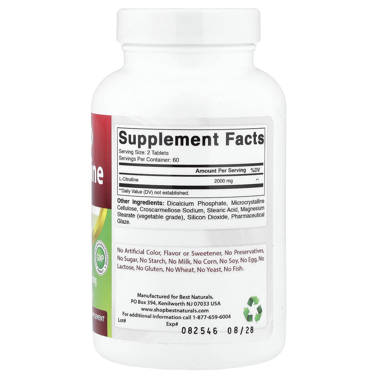 L-Citrulline, 2,000 mg, 120 Tablets (1,000 mg per Tablet)