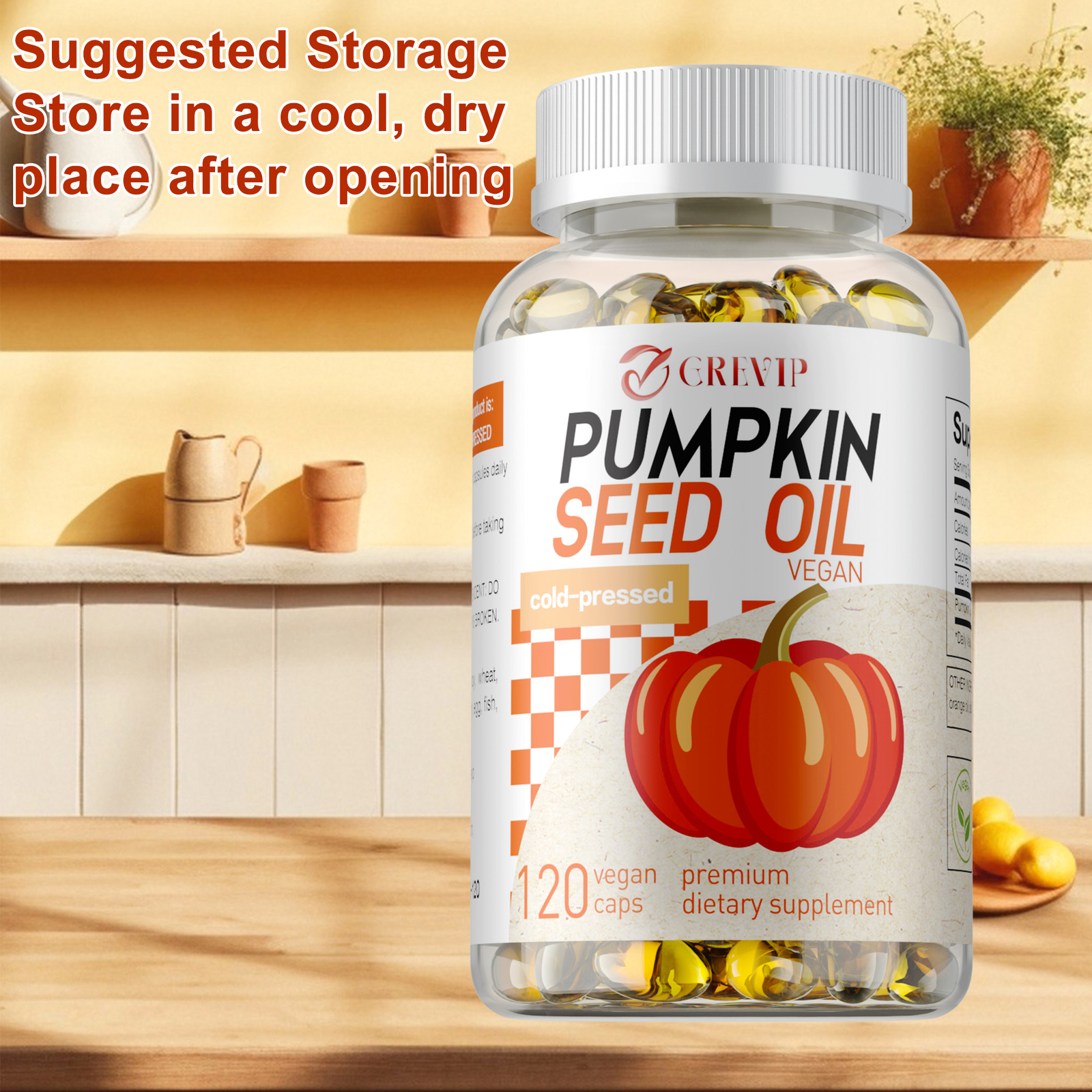Pumpkin Seed Oil-Urinary & Bladder Support,Hair Growth,Supports Prostate Health