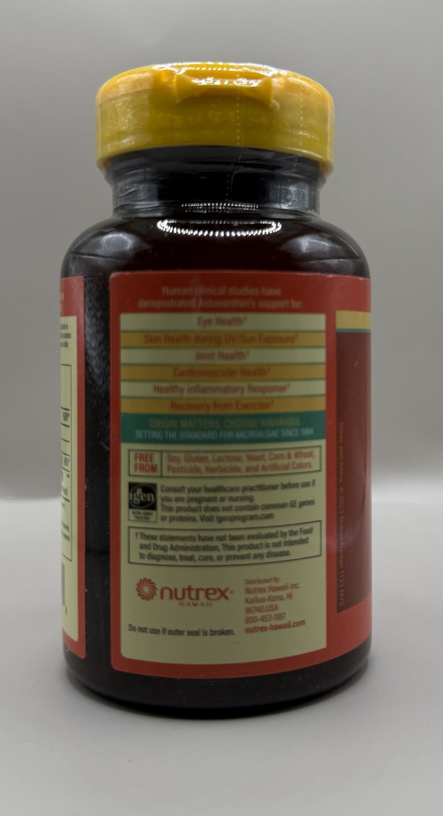 BioAstin Pure Natural Hawaiian Astaxanthin 12 mg., 120 Gel Caps