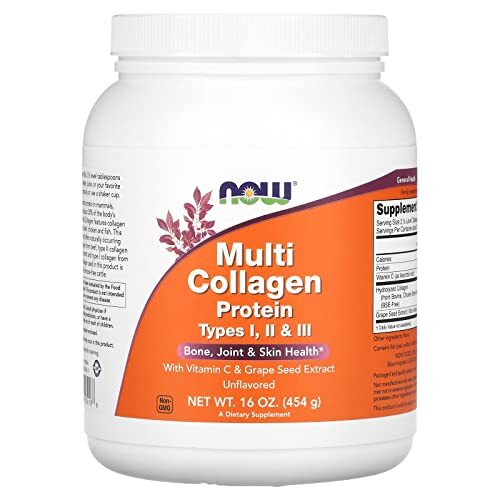 NOW FOODS Multi Collagen Protein Types I II & III Powder 16 oz