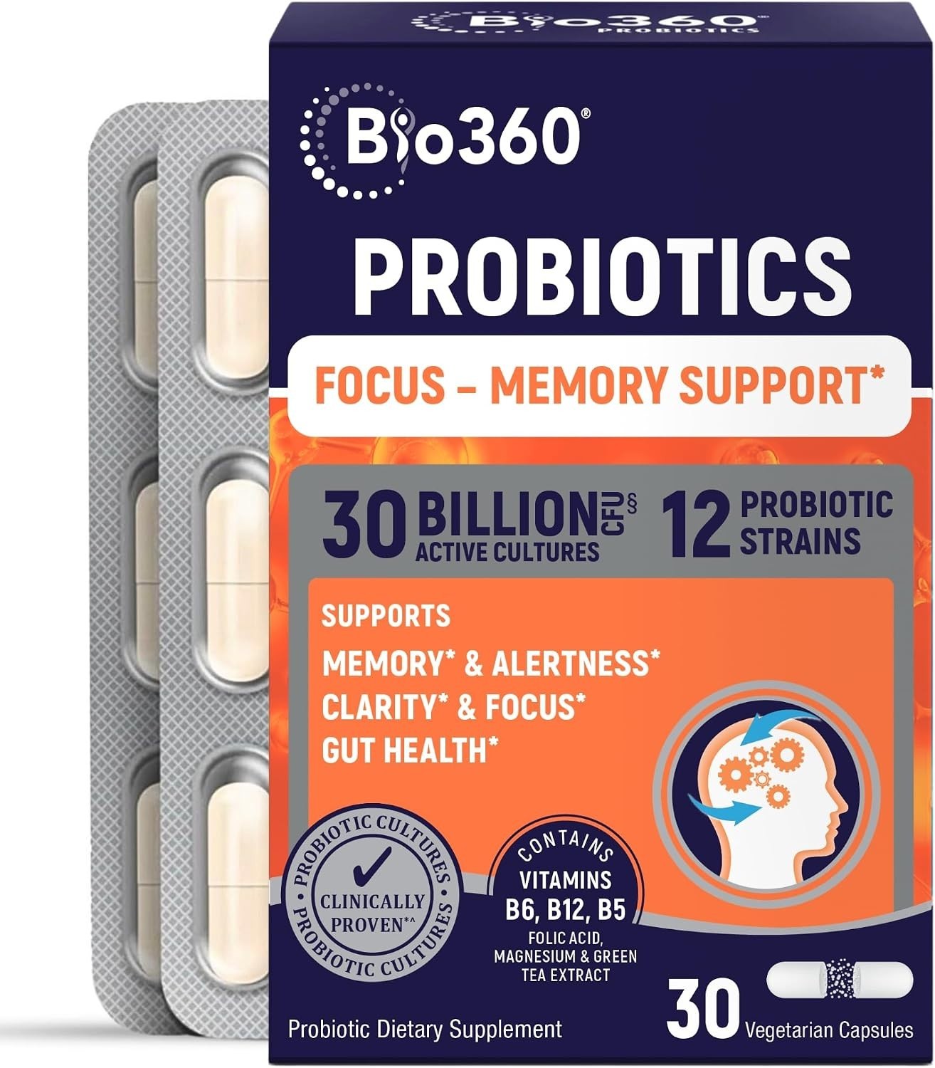 Cognitive Support Capsules – 30 Count for Memory & Digestion Health