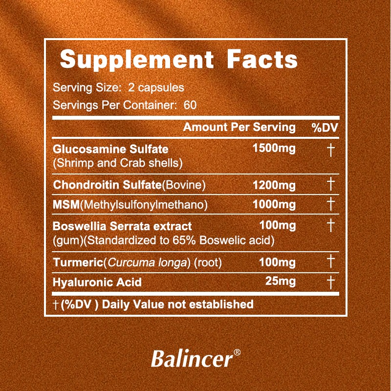 Glucosamine Chondroitin Turmeric MSM Triple Strength Bone Joint 120 Pills US