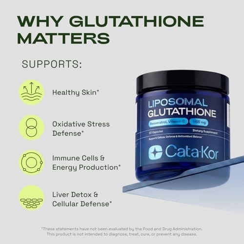 Liposomal Glutathione 1000Mg – Ultra High Absorption with Resveratrol, Vitamin C