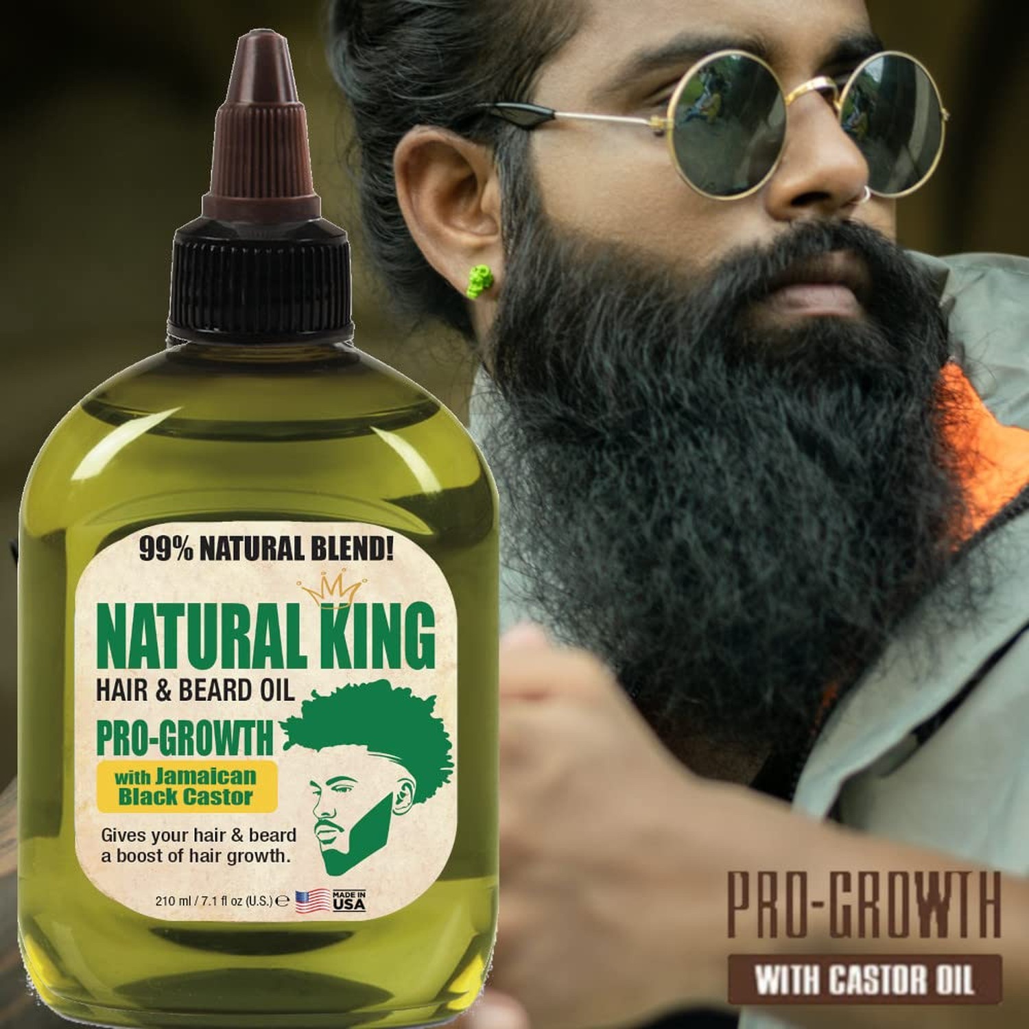 SFC Natural King Pro-Growth Hair & Beard Oil with Jamaican Black Castor Oil 7…