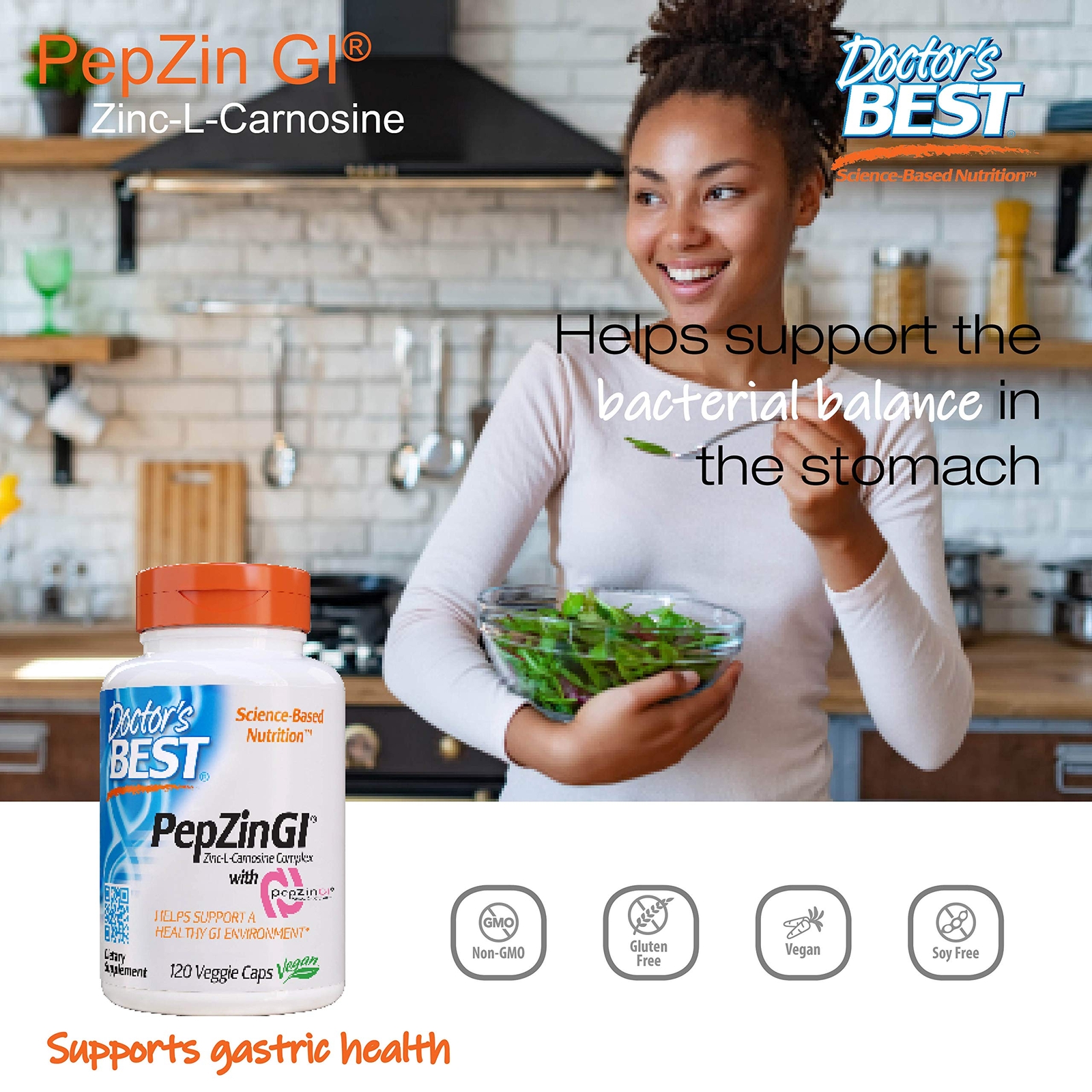 PepZin GI Nutritional Supplement 120 Count Supports Healthy Stomach Function