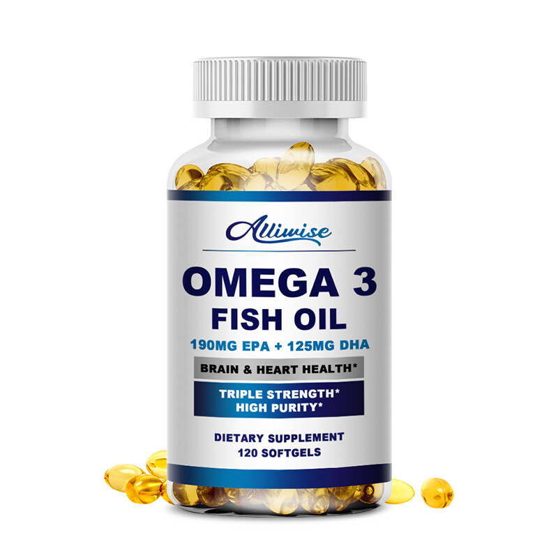 120 Pills Omega 3 Fish Oil Capsules Triple Strength EPA & DHA, Highest Potency