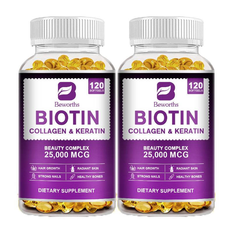 1-5x Hair Growth Dietary Supplement with Collagen Complex 60/120/600 Capsules