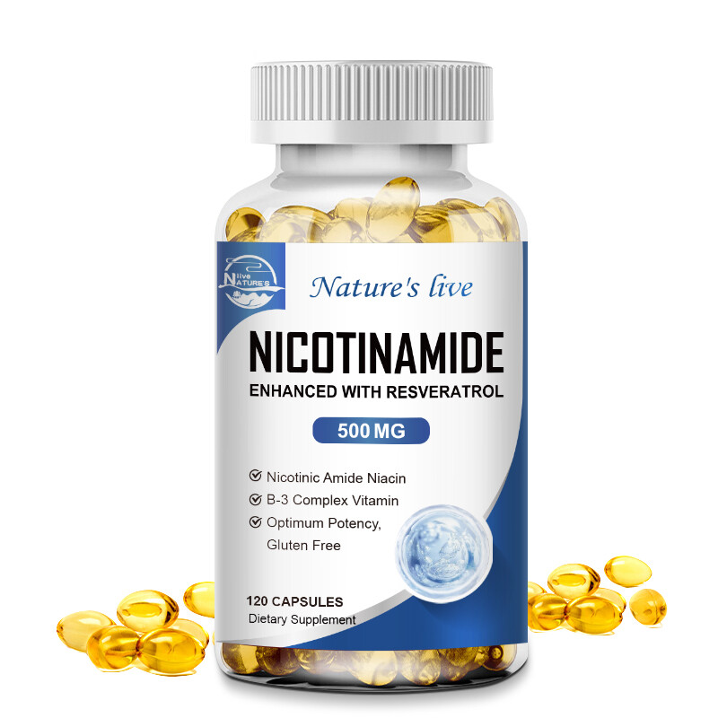 500MG Nicotinamide Vitamin B3 Supplement, 120 Capsules, Anti-aging Skin Health