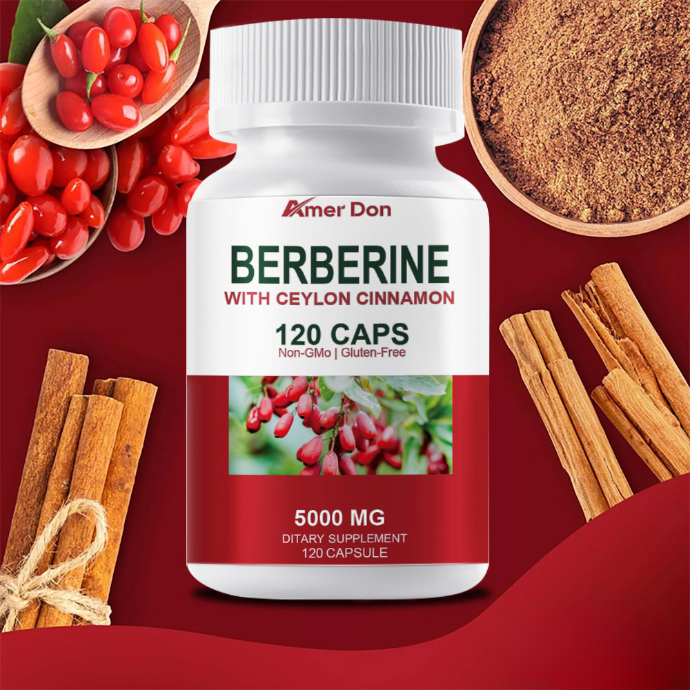 Berberine with Ceylon Cinnamon 5000mg Blood Sugar Heart Health & Immune 120 Caps