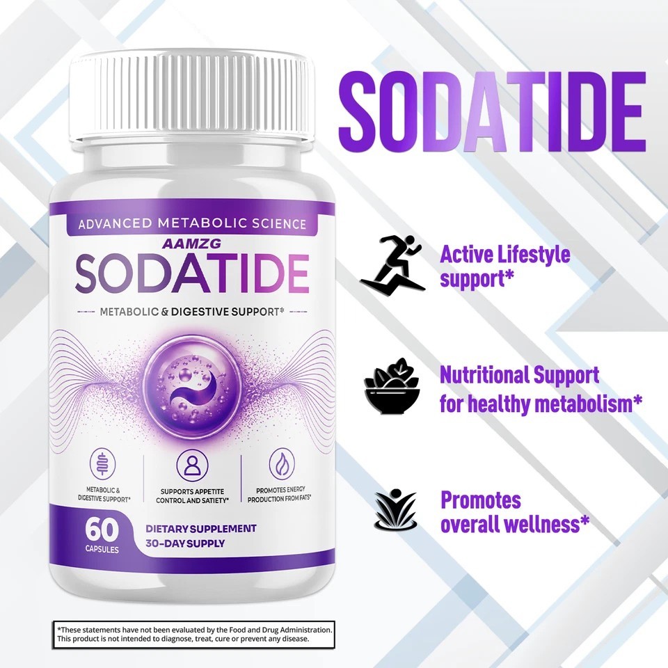Sodatide Supplement, Soda Tide for Metabolism & Overall Health 300ct, 5 Pack