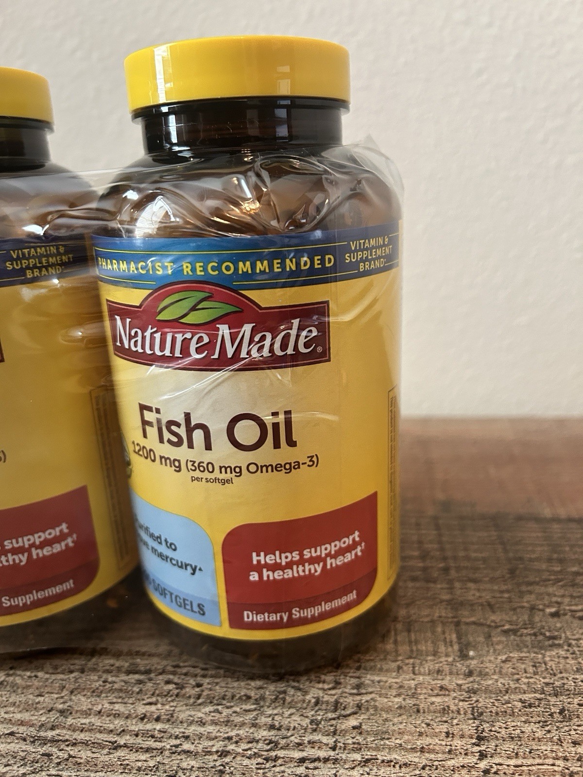 2pk of Nature Made Fish Oil 1200 mg (360 mg OMEGA-3) 200 Liquid Softgels