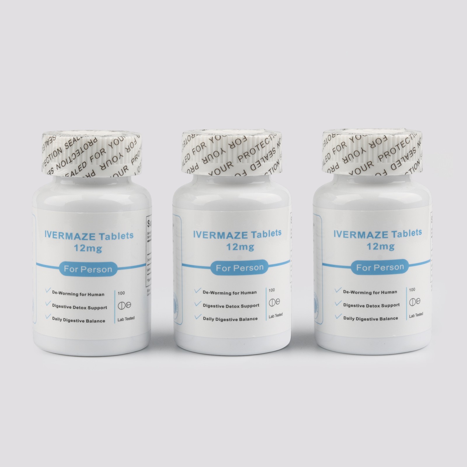 Tablets Ivermaze* for Person 12mg 100 Tablets 99% Purity Digest Supplement 1-3x