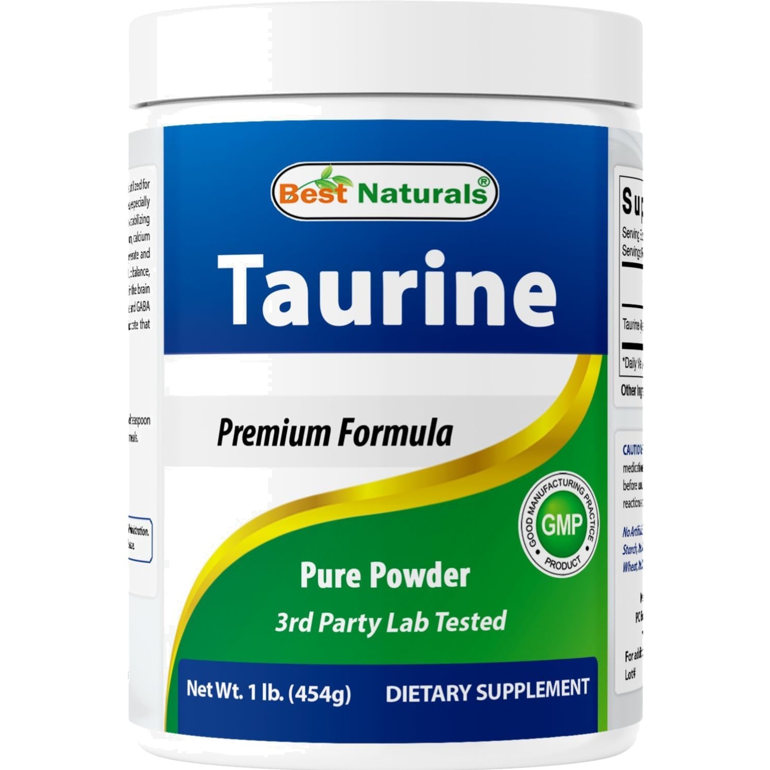 100% Pure Taurine Powder Free Form – Taurine 1000mg per Serving – 1 Lb 454 gm…