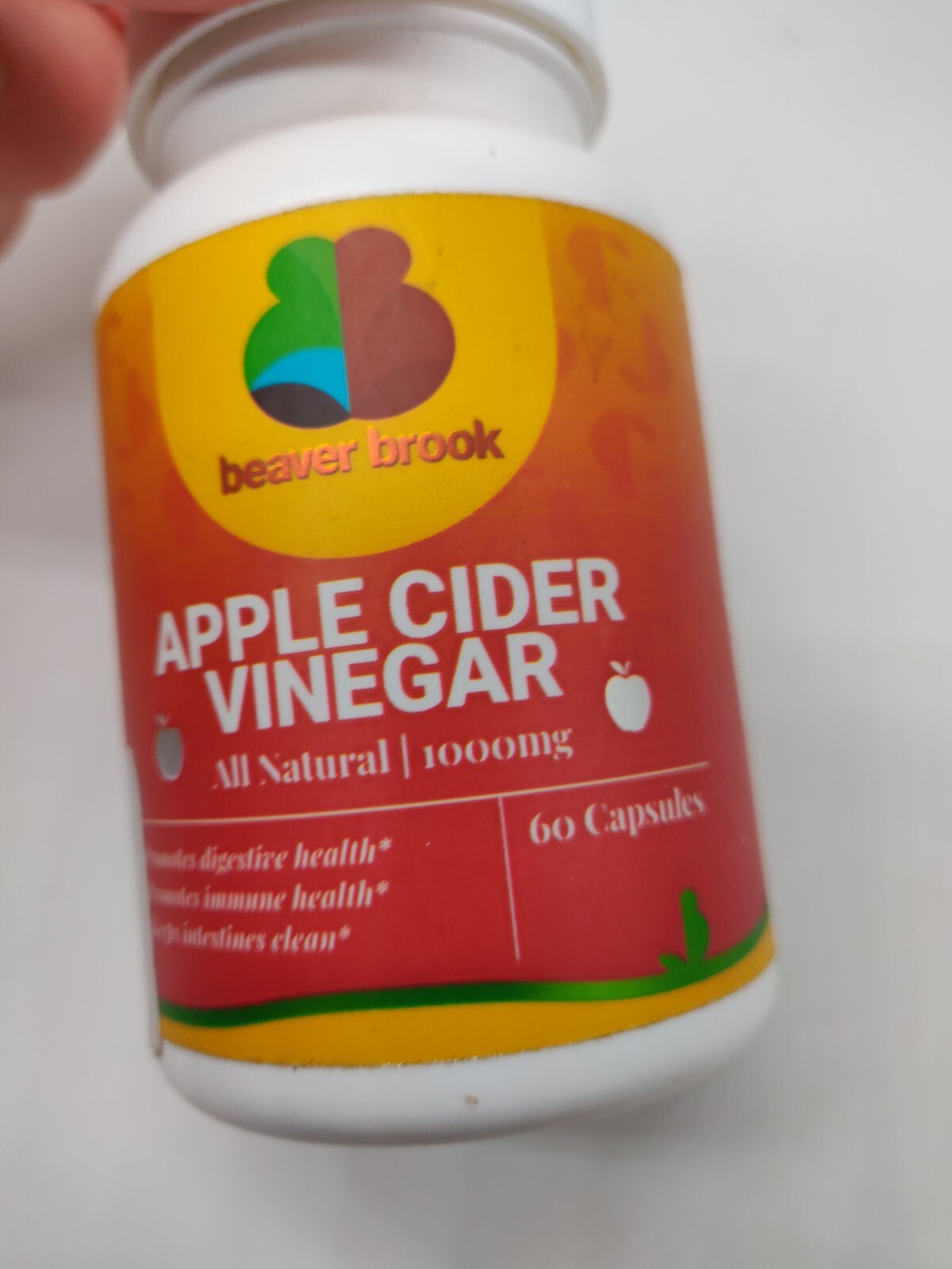 Beaver Brook Apple Cider Vinegar 1000mg natural 60 Capsules Exp 06/2025