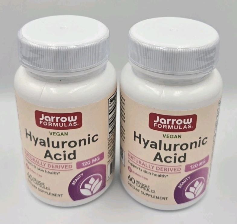 Lot of 2 Jarrow Formulas Hyaluronic Acid 120 mg – Skin Supplement EXP 02/2027