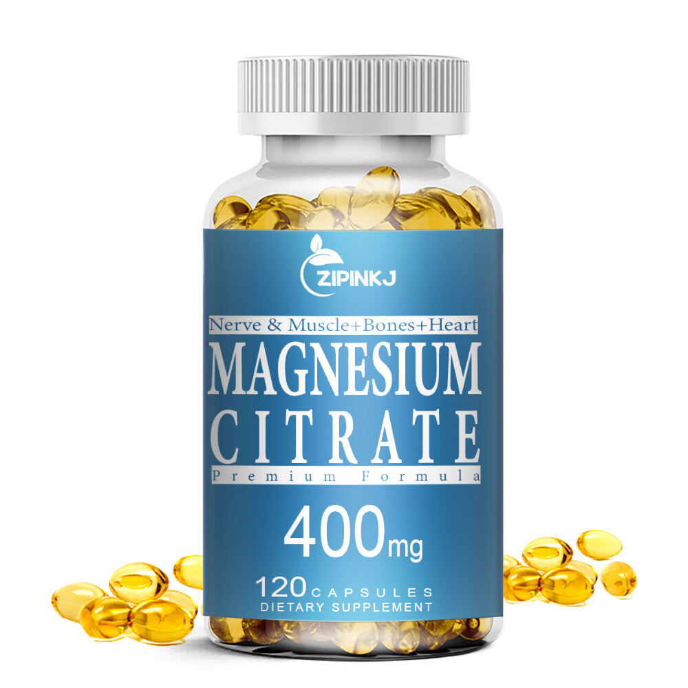 Magnesium Citrate Extra Strength 400mg 600mg- Chelated for Max Absorption 30day