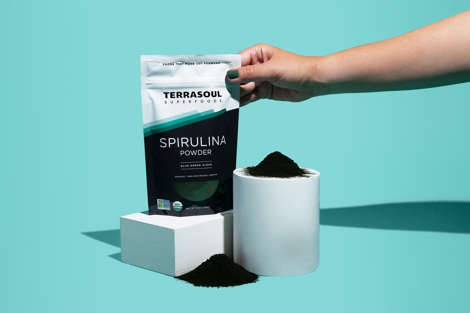 Terrasoul Superfoods Organic Spirulina Powder 6 Ounce Gluten Free Vegan Suppl…