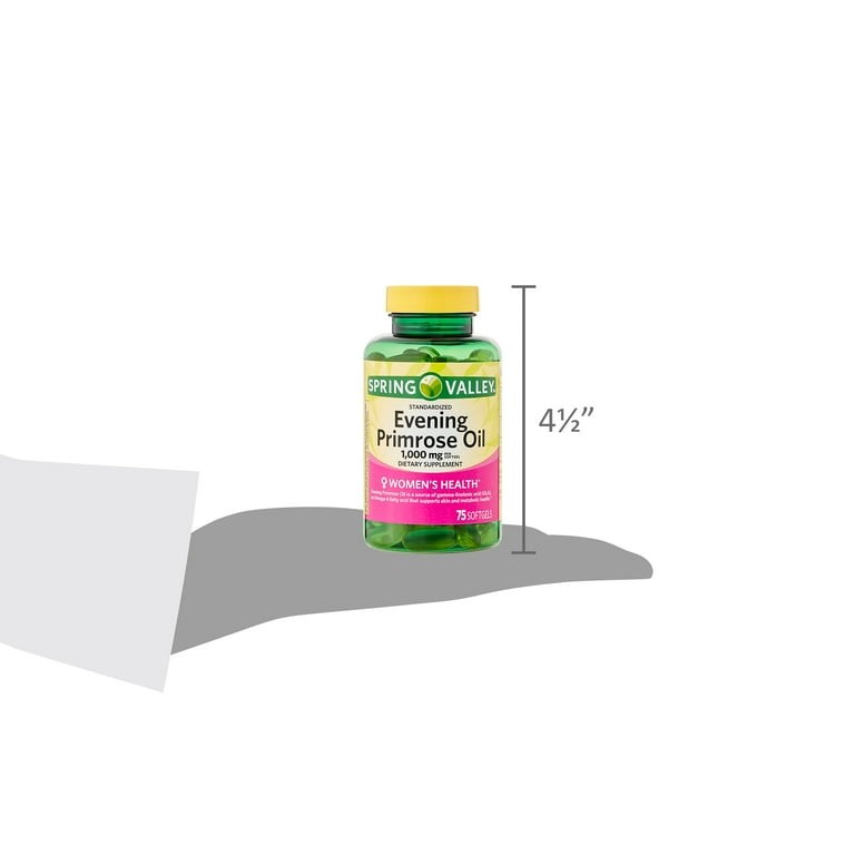 Spring Valley Evening Primrose Oil Women’s Health, 1000 mg 75 softgels