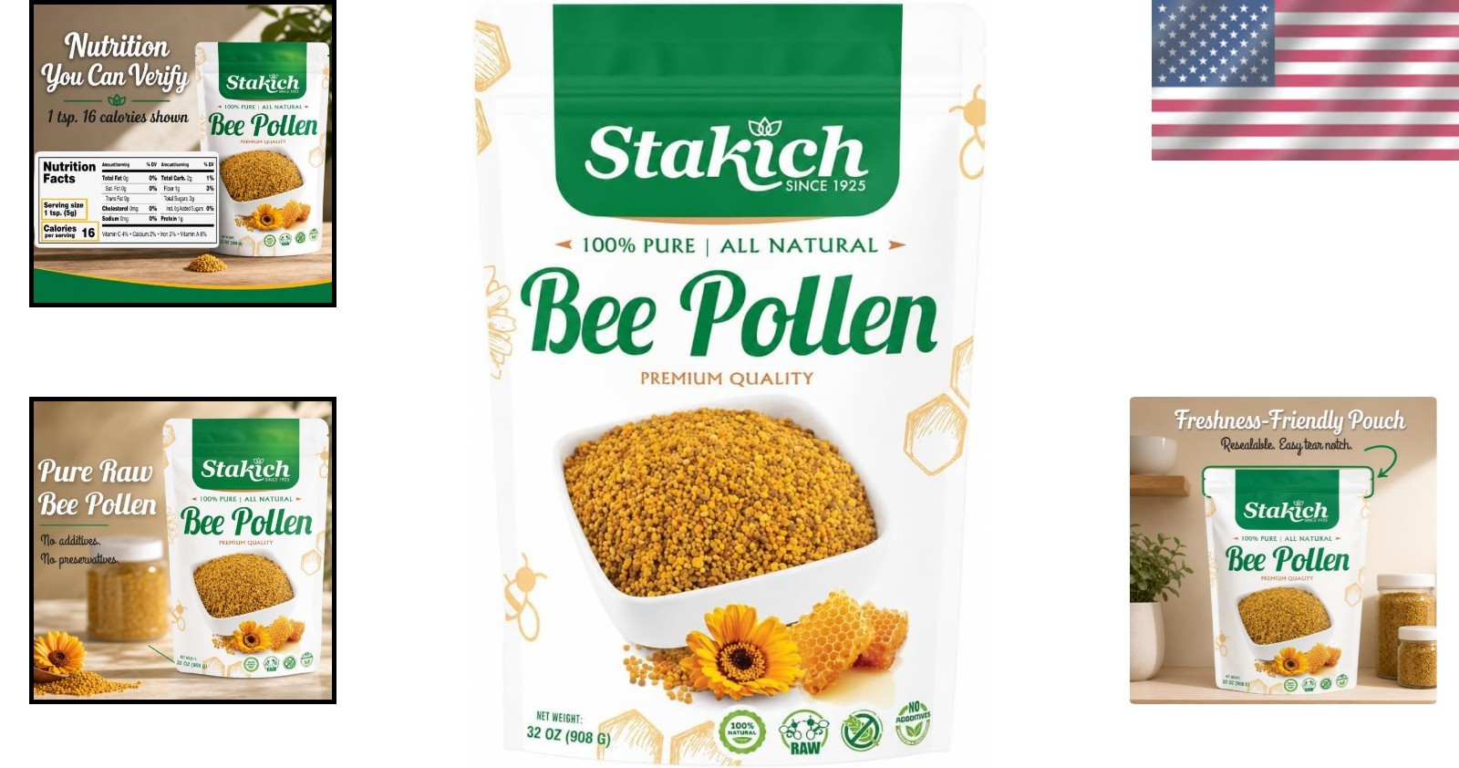 2 Pound Bee Pollen Granules – Natural Energy & Nutrient Powerhouse