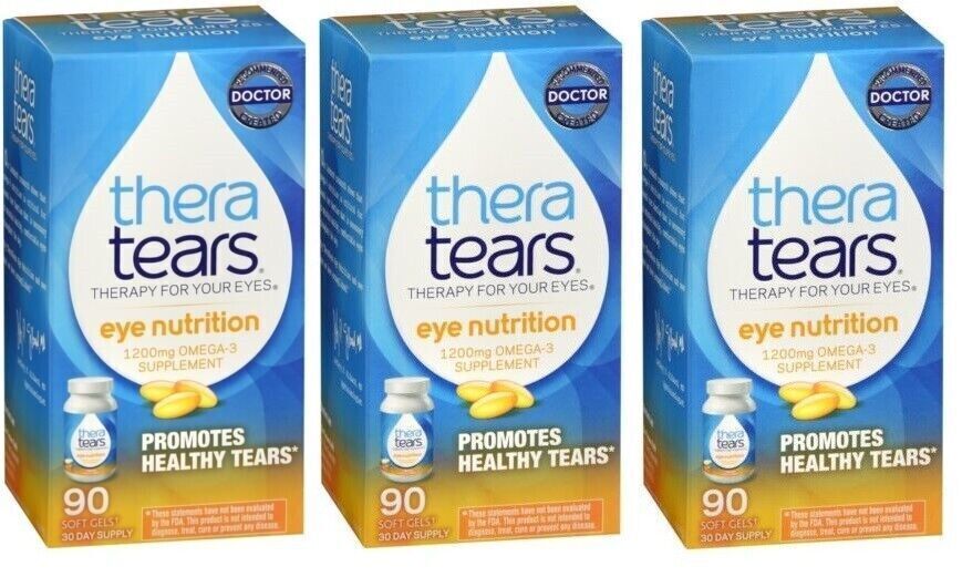 Thera Tears Eye Nutrition Dry Eye Relief Capsules 90 Capsule X 3 Packs
